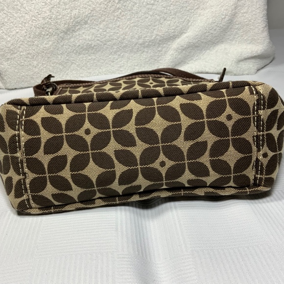Fossil Brown Logo Canvas Crossbody Shoulder Bag - Picture 9 of 15